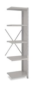 Lagerhylla  Vit/Vit, täckt gavel, halvutbyggnad, BxDxH 500x400x1960 Lagerhylla  Vit/Vit, täckt gavel, halvutbyggnad, BxDxH 500x400x1960