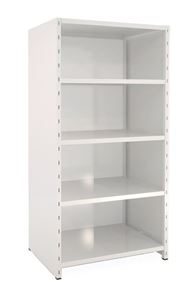 Lagerhylla  Vit/Vit, täckt gavel & rygg, grund, BxDxH 1000x700x1960 Lagerhylla  Vit/Vit, täckt gavel & rygg, grund, BxDxH 1000x700x1960