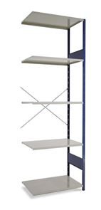 Lagerhylla  Blå/Grå, utbyggnad, BxDxH 965x600x3000, öppen