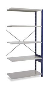 Lagerhylla  Blå/Grå, utbyggnad, BxDxH 965x400x1960, öppen