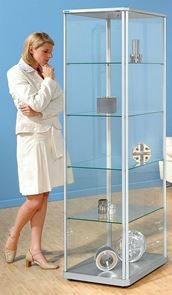 Vitriini Ljusnan, LxSxK 520x520x1800, ilman valoja, 4 hyllytasoa