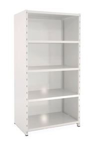 Lagerhylla  Vit/Vit, täckt gavel & rygg, grund, BxDxH 1000x600x1960 Lagerhylla  Vit/Vit, täckt gavel & rygg, grund, BxDxH 1000x600x1960