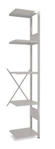 Gerdmansreol åben, H 2500 mm, hvid, halv tilbygning, D 400 mm Gerdmansreol åben, H 2500 mm, hvid, halv tilbygning, D 400 mm