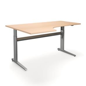Sähköpöytä Dallas, kulmapöytä vasen, PxL 1800x1200 mm, koivu/hopea Sähköpöytä Dallas, kulmapöytä vasen, PxL 1800x1200 mm, koivu/hopea