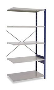 Lagerhylla  Blå/Grå, utbyggnad, BxDxH 965x500x1960, öppen