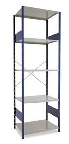 Lagerhylla  Blå/Grå, grund, BxDxH 1000x700x3000, öppen