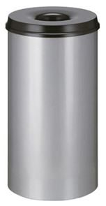 Roskakori paloturvallinen, 50 l, hopea, korkeus 625 mm Roskakori paloturvallinen, 50 l, hopea, korkeus 625 mm