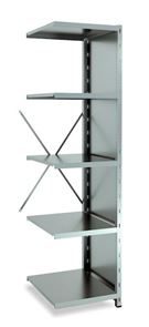 Lagerhylla  Galvaniserad, täckt gavel, halvutbyggnad, BxDxH 500x600x1960