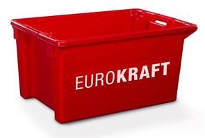 Lagerkasse Louise, volumen 70 l, 2-pak, vægge og bund lukkede, rød Lagerkasse Louise, volumen 70 l, 2-pak, vægge og bund lukkede, rød