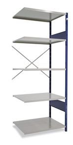 Lagerhylla  Blå/Grå, utbyggnad, BxDxH 965x700x2500, öppen