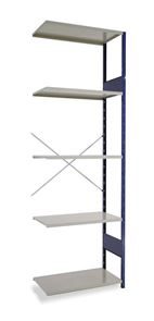 Lagerhylla  Blå/Grå, utbyggnad, BxDxH 965x500x3000, öppen