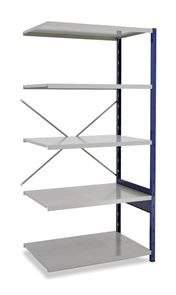 Lagerhylla  Blå/Grå, utbyggnad, BxDxH 965x600x1960, öppen