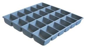 Laatikon jakaja Gerdmanshyllyn teräslaatikoihin, 500 mm syville laatikoille, 24 lokeroa/OUTLET Laatikon jakaja Gerdmanshyllyn teräslaatikoihin, 500 mm syville laatikoille, 24 lokeroa/OUTLET