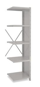 Lagerhylla  Vit/Vit, täckt gavel, halvutbyggnad, BxDxH 500x500x1960 Lagerhylla  Vit/Vit, täckt gavel, halvutbyggnad, BxDxH 500x500x1960
