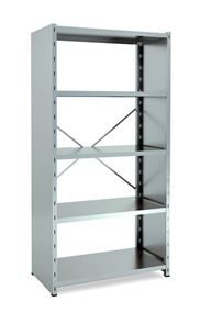 Lagerhylla  Galvaniserad, täckt gavel, grund, BxDxH 1000x500x1960