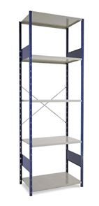 Lagerhylla  Blå/Grå, grund, BxDxH 1000x600x3000, öppen