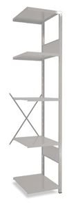 Gerdmansreol åben, H 2500 mm, hvid, halv tilbygning, D 600 mm Gerdmansreol åben, H 2500 mm, hvid, halv tilbygning, D 600 mm