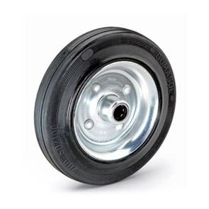 Puolielastinen umpikumipyörä peltivanteella, irtopyörä Puolielastinen umpikumipyörä peltivanteella, irtopyörä