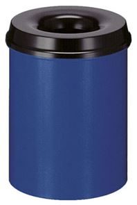 Roskakori paloturvallinen, 15 l, koboltinsininen, korkeus 360 mm Roskakori paloturvallinen, 15 l, koboltinsininen, korkeus 360 mm