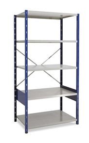 Lagerhylla  Blå/Grå, grund, BxDxH 1000x600x1960, öppen