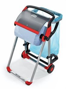 Stativ til tørkepapir inkl. sekkeholder, til 120 l avfallssekker, svart/rød Stativ til tørkepapir inkl. sekkeholder, til 120 l avfallssekker, svart/rød