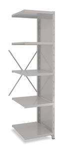 Lagerhylla  Vit/Vit, täckt gavel, halvutbyggnad, BxDxH 500x600x1960 Lagerhylla  Vit/Vit, täckt gavel, halvutbyggnad, BxDxH 500x600x1960