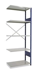 Lagerhylla  Blå/Grå, utbyggnad, BxDxH 965x500x2500, öppen