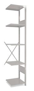 Gerdmansreol åben, H 2500 mm, hvid, halv tilbygning, D 500 mm Gerdmansreol åben, H 2500 mm, hvid, halv tilbygning, D 500 mm