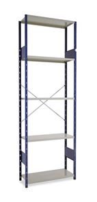 Lagerhylla  Blå/Grå, grund, BxDxH 1000x400x3000, öppen