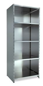 Lagerhylla  Galvaniserad, täckt gavel & rygg, grund, BxDxH 1000x700x2500 Lagerhylla  Galvaniserad, täckt gavel & rygg, grund, BxDxH 1000x700x2500