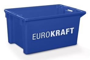 Lagerkasse Louise, volumen 70 l, 2-pak, vægge og bund lukkede, blå Lagerkasse Louise, volumen 70 l, 2-pak, vægge og bund lukkede, blå