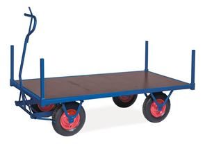 Transportvagn, med hörnstolpar, LxB 1500x700 mm, max 750-1500 kg Transportvagn, med hörnstolpar, LxB 1500x700 mm, max 750-1500 kg