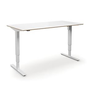 Höj och sänkbart skrivbord Atlanta Trend, rak, LxB 1600x800 mm, vit/vit  Höj och sänkbart skrivbord Atlanta Trend, rak, LxB 1600x800 mm, vit/vit