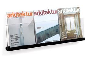 Lehtiteline Linus, seinäasennus, leveys 710 mm, musta Lehtiteline Linus, seinäasennus, leveys 710 mm, musta