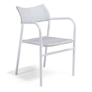 Utestol Peliko, i kunstrotting | Finnes i to farger | Gerdmans Cafestol Alfie, aluminium, sittehøyde 410 mm | Fri Frakt