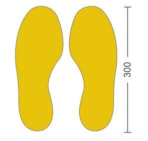 Lattiamerkintätarra, jalat-kuvio