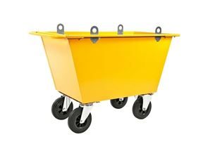 Jätevaunu nostosilmukoilla, massiivikumipyörät, 200 L