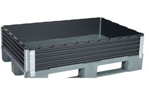 Pallerammer i plast, 2-pak, til industripalle, med 4 hængsler Pallerammer i plast, 2-pak, til industripalle, med 4 hængsler