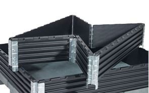 Pallerammer i plast, 2-pak, til industripalle, med 6 hængsler, fra 10 pakker Pallerammer i plast, 2-pak, til industripalle, med 6 hængsler, fra 10 pakker
