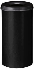 Roskakori paloturvallinen, 50 l, grafiitinmusta, korkeus 625 mm Roskakori paloturvallinen, 50 l, grafiitinmusta, korkeus 625 mm