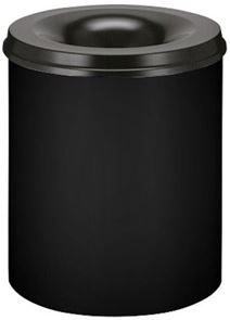 Roskakori paloturvallinen, 80 l, grafiitinmusta, korkeus 550 mm Roskakori paloturvallinen, 80 l, grafiitinmusta, korkeus 550 mm