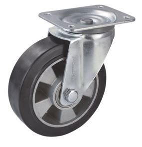 Industrihjul med alu fælge, drejeligt, hjul-ØxB 160x50 mm