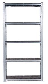 Lagerhylla Flex, grund, BxDxH 1276x320x2500, 5 st svarta hyllplan Lagerhylla Flex, grund, BxDxH 1276x320x2500, 5 st svarta hyllplan