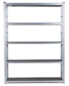 Lagerhylla Flex, grund, BxDxH 1876x320x2500, 5 st svarta hyllplan Lagerhylla Flex, grund, BxDxH 1876x320x2500, 5 st svarta hyllplan