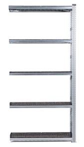 Lagerhylla Flex, utbyggnad, BxDxH 1206x320x2500, 5 st svarta hyllplan  Lagerhylla Flex, utbyggnad, BxDxH 1206x320x2500, 5 st svarta hyllplan