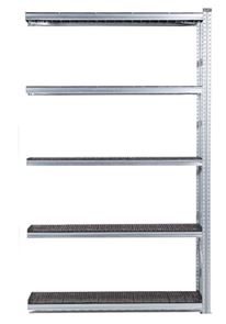 Lagerhylla Flex, utbyggnad, BxDxH 1506x320x2500, 5 st svarta hyllplan  Lagerhylla Flex, utbyggnad, BxDxH 1506x320x2500, 5 st svarta hyllplan