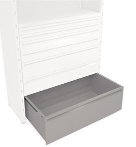 Stålskuff til lagerhylle Gerdmanshyllen, BxDxH 925x700x275, grå Stålskuff til lagerhylle Gerdmanshyllen, BxDxH 925x700x275, grå