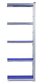 Lagerhylla Flex, utbyggnad, BxDxH 906x320x2500, 5 st blå hyllplan Lagerhylla Flex, utbyggnad, BxDxH 906x320x2500, 5 st blå hyllplan