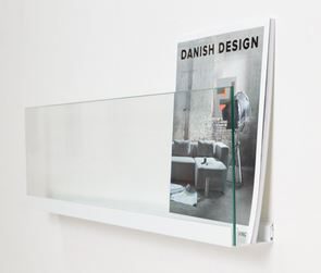 Lehtiteline Linus, seinäasennus, leveys 710 mm, valkoinen Lehtiteline Linus, seinäasennus, leveys 710 mm, valkoinen