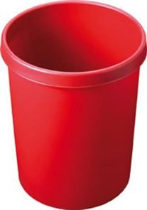 Papperskorg i plast, 45 l, H 480 mm, röd, 2 st/fp Papperskorg i plast, 45 l, H 480 mm, röd, 2 st/fp
